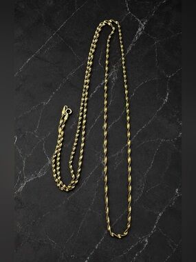 Italy Mens Womens Sterling Silver Gold Filled Twisted Specialty Chain Necklace